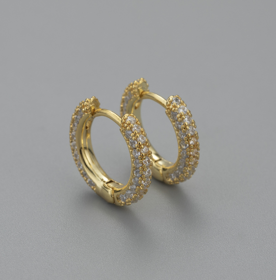 Zircon Earrings Gold