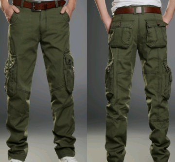 Men's Multi-Pocket Overalls Military Pants in Action