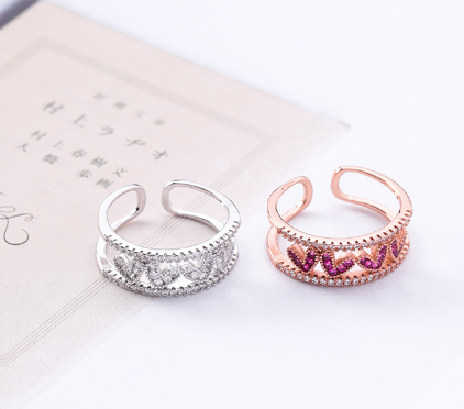Heart-Shaped Open Ring Image 5