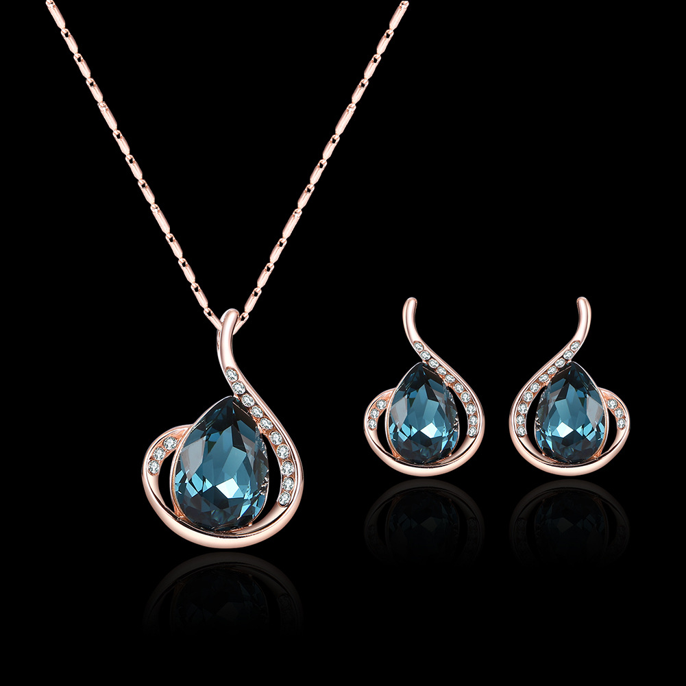 Crystal Necklace and Earring Set