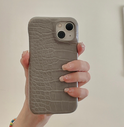 Pattern Leather Phone Case Details