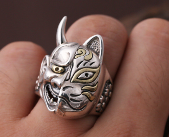 Silver Mask Ring 2