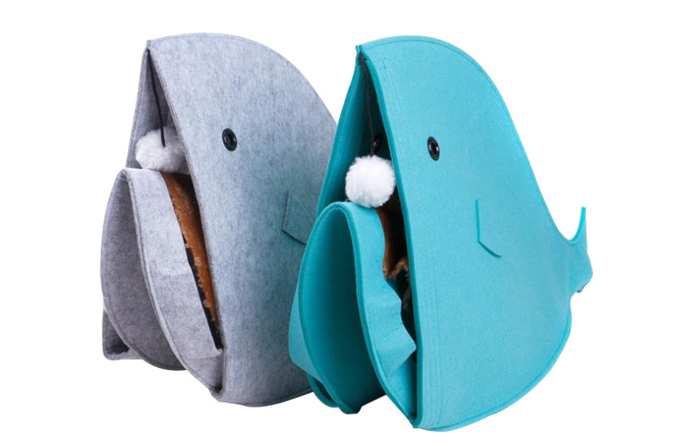 Felt Shark Type Pet Nest Blue