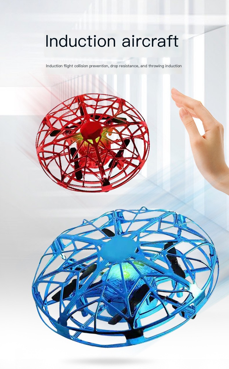 Gesture-Sensing Hover UFO Drone Red