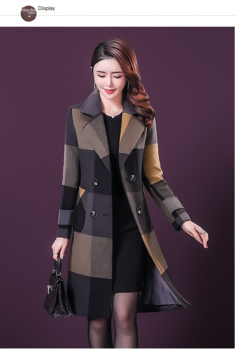 Slim Mid Length All Match Woolen Coat 2