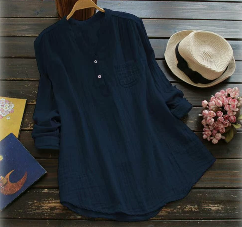 Stand Collar Cotton Shirt 3