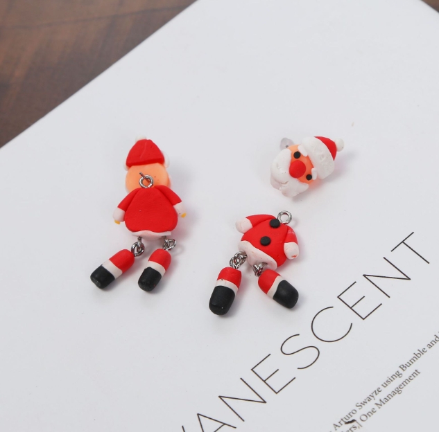 Santa Claus Ear Studs - Close Up