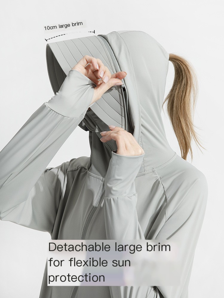 Hooded Sun Protection Sports Jacket - Image 1