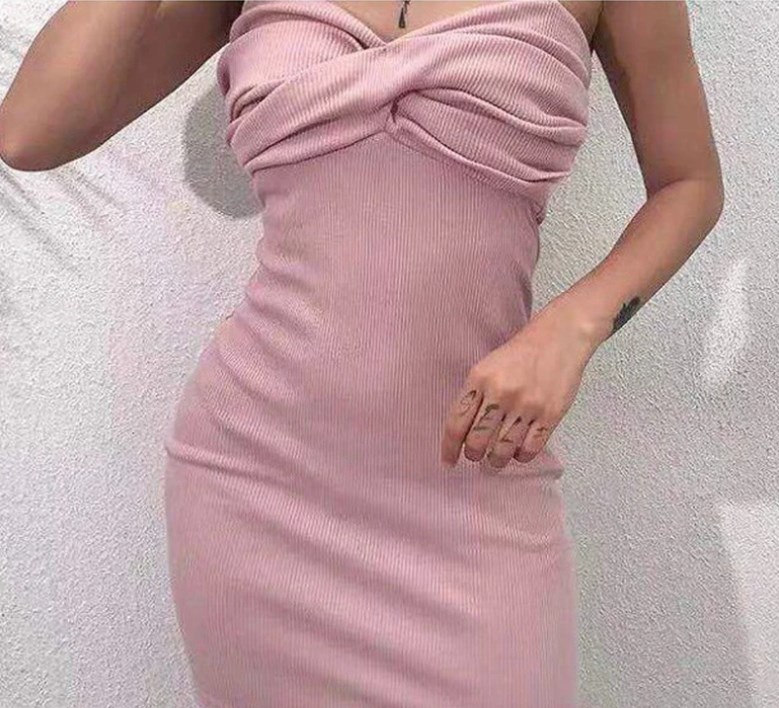Wrinkled Dress in Black