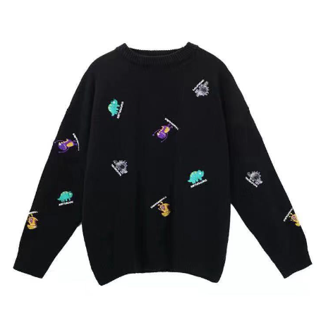 Embroidered Animal Sweater Image 3