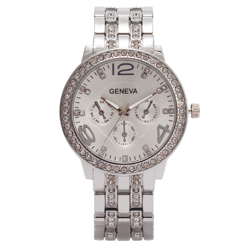 Luxury Diamond-Studded Quartz Watch - Image 2