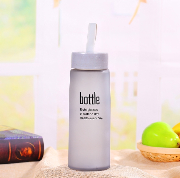 Frosted Plastic Water Bottle Image 1