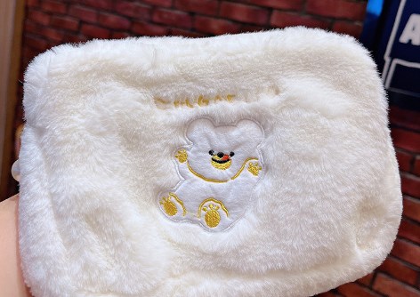Cartoon Bear Embroidery Plush Bag