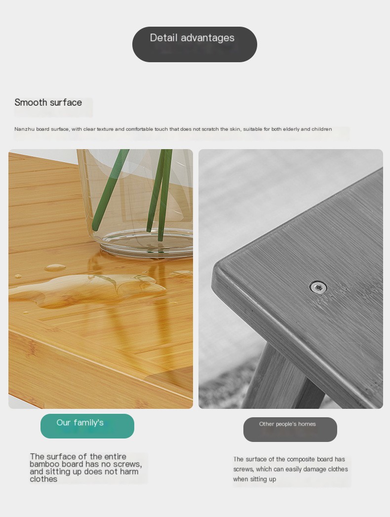 Bamboo Small Stool Image 4