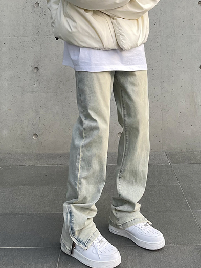 Men's Relaxed Fit Zipped Leg Jeans
