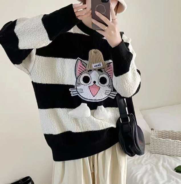 Chenille Knit Sweater Green