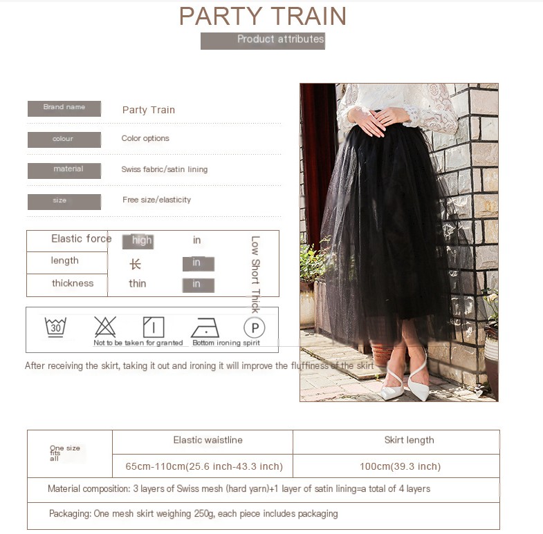 Stunning High Waist Mesh Skirt