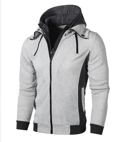 Men's Slim Fit Hoodie Jacket in Darkgrey