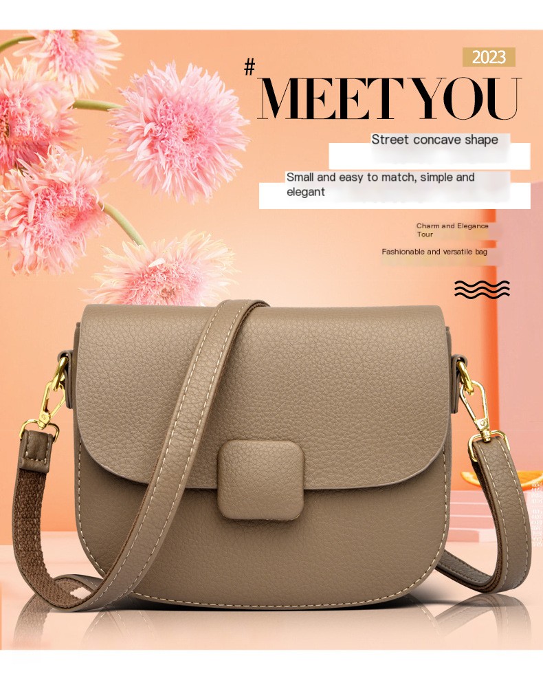 Retro Small Square Bag - Milk Tea Color