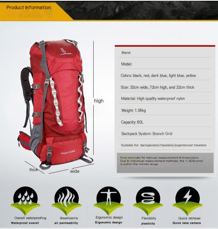 Outdoor Hiking Backpack Image 1