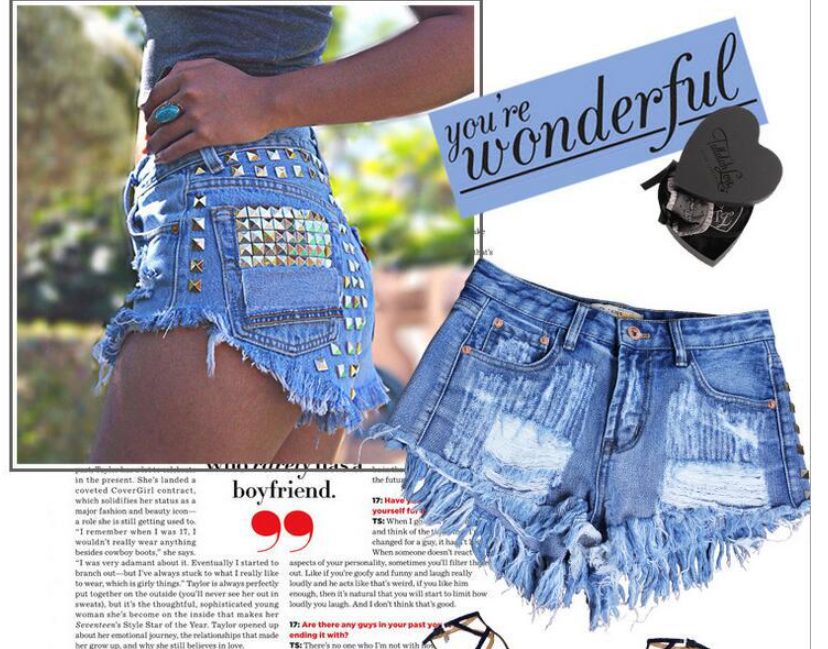 Distressed Denim Shorts 1