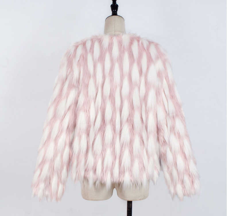 Faux Fur Coat on Model