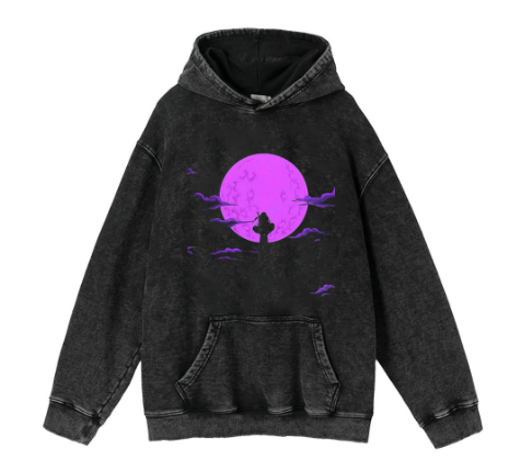 Anime Street Retro Cotton Hoodie 2