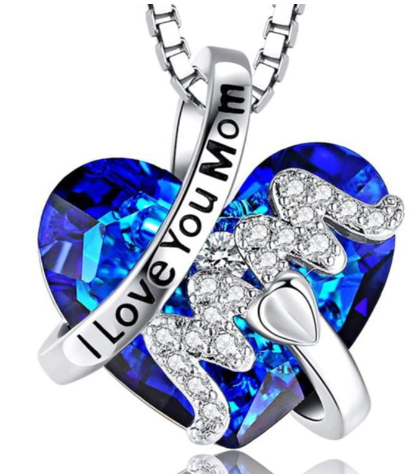 Silver Blue Heart Necklace