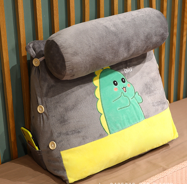 Tatami Cotton Triangle Cushion Bedside Cartoon Sofa Pillow Back Soft Large Backrest Bedroom Tatami Bay Window Bed Modern Chair Waist Pillow