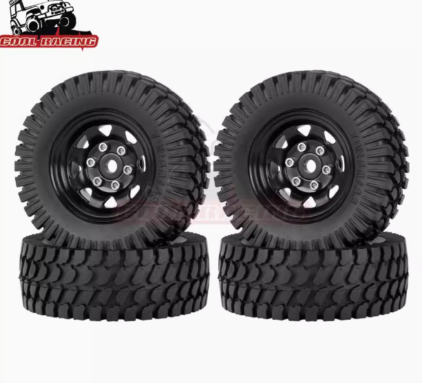 Metal Beadlock Wheel Rim Tire Set Image 2