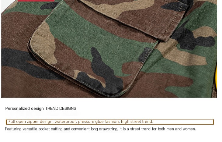 Summer Washed Retro Camouflage Shorts 5