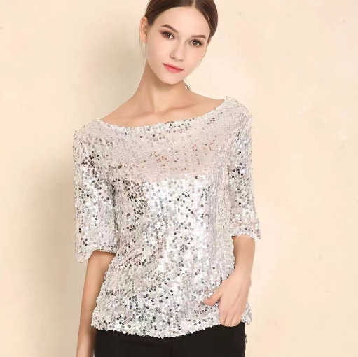 Off Shoulder Sequin Blouse 3