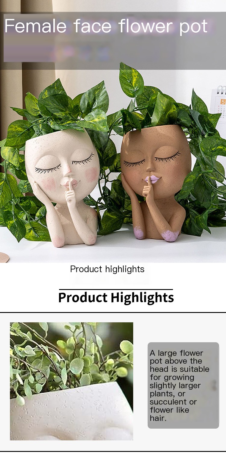 Resin Flower Pot Brown