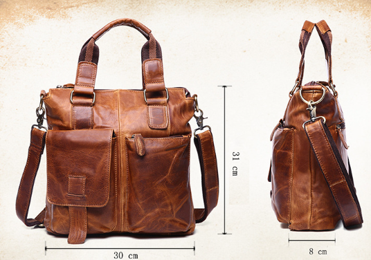 Men's Business Hand Bag Brown