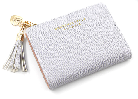 Cross Pattern Tassel Zipper Coin Purse
