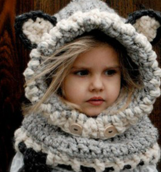 Cozy Handmade Chunky Yarn Fox Neck Warmer Hat