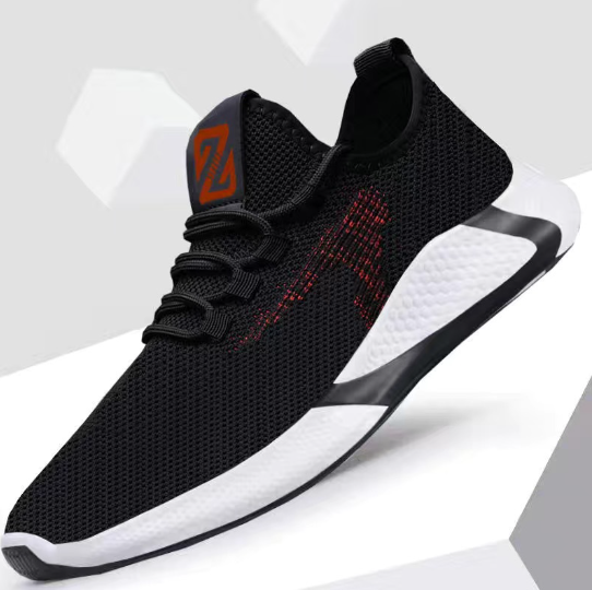 Breathable Flyknit Sports Shoes - White