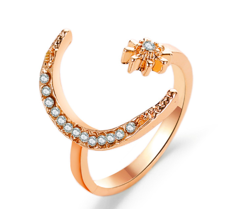 Star and Moon Ring