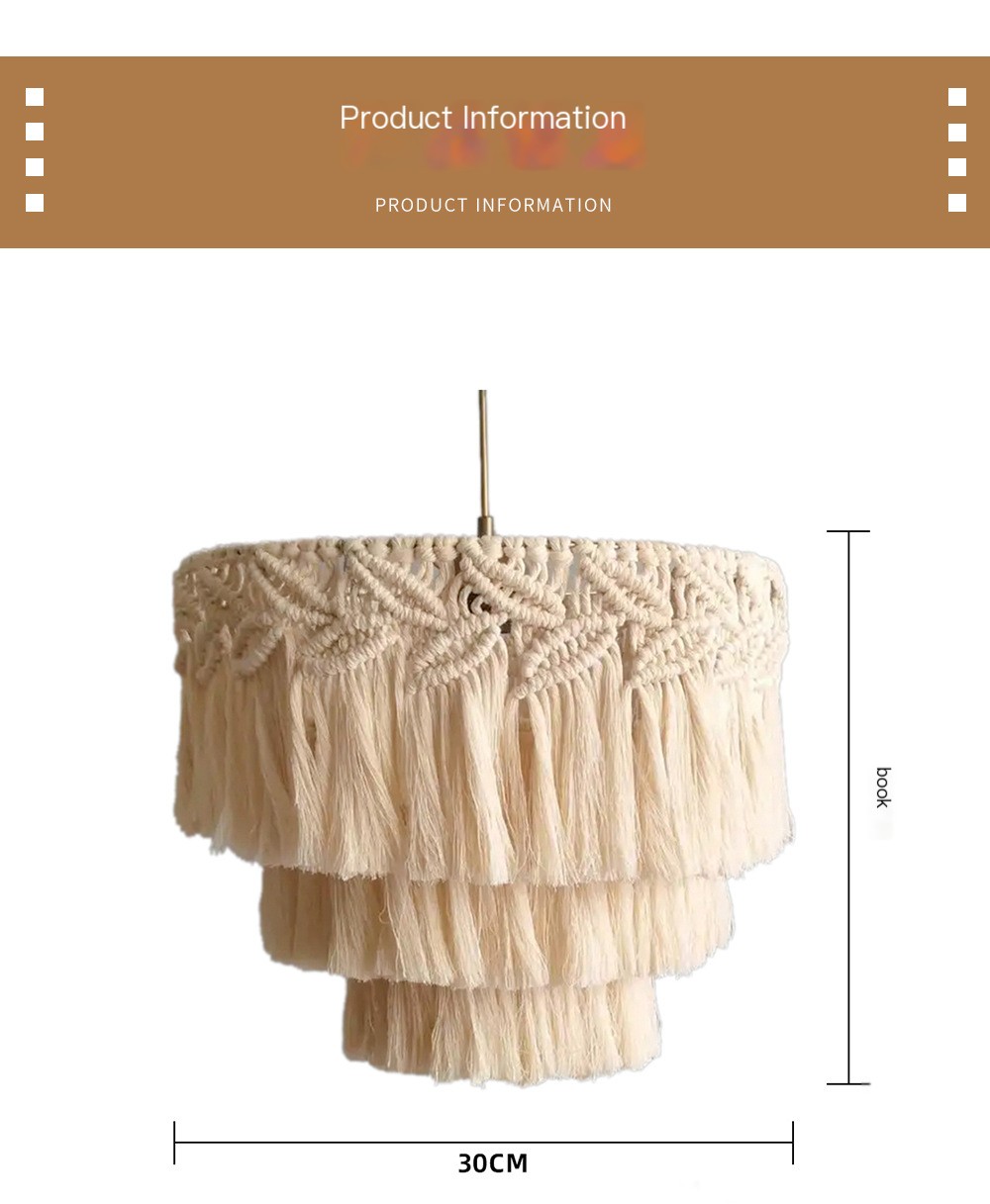 Macrame Hanging Lamp Image 1