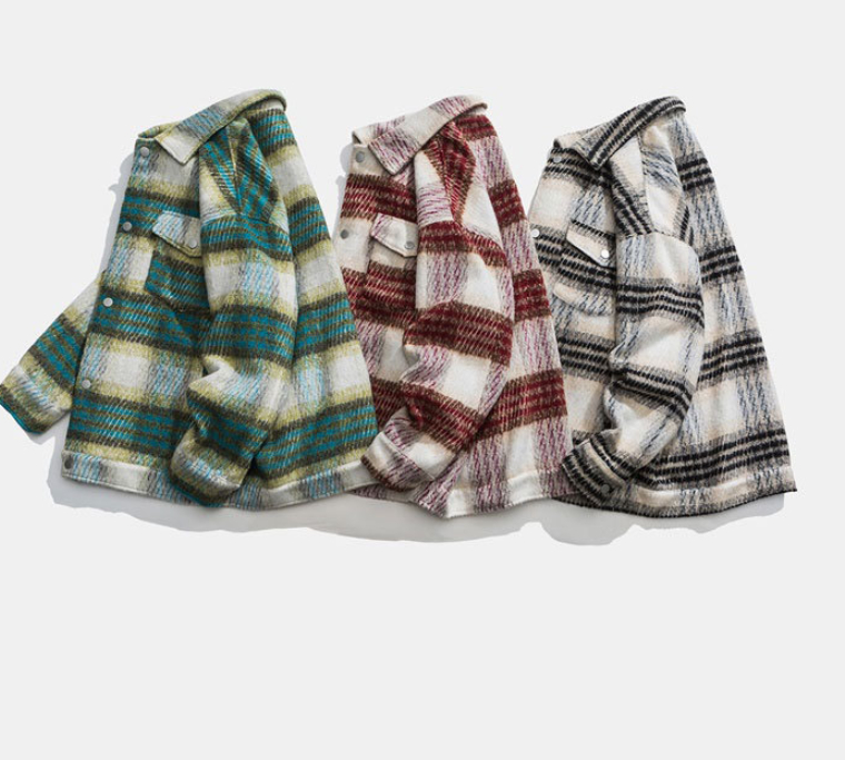 Sea Horse Hair Coarse Checked Shirt Jacket Image 2