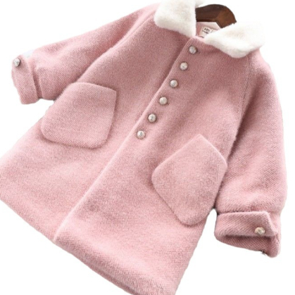 Children's Fur Collar Coat