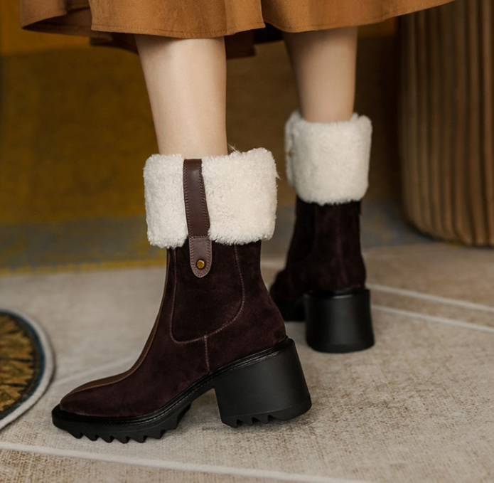 Fashion Thick Heel High Heel Women Boots 1
