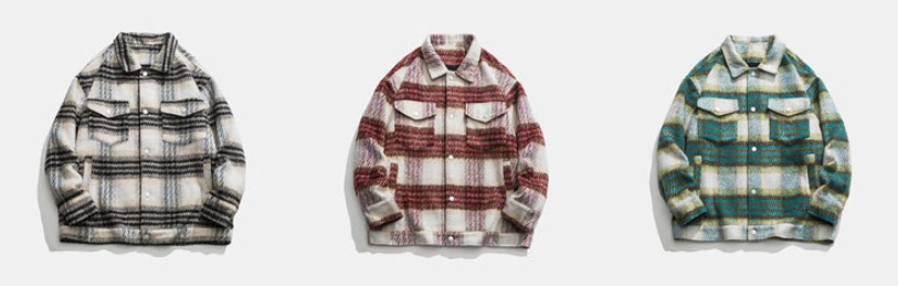 Sea Horse Hair Coarse Checked Shirt Jacket Image 4
