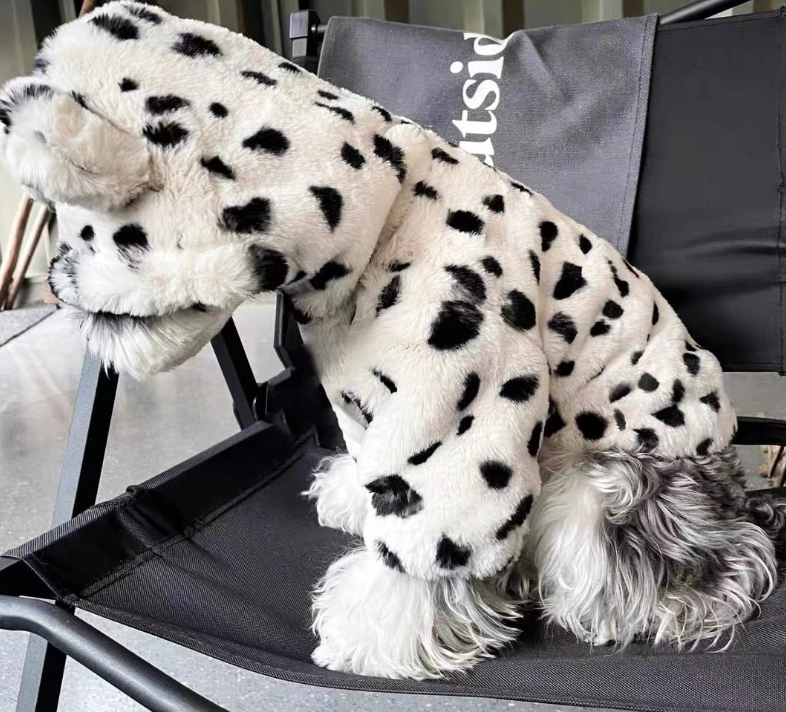 Pet Simple Thick Warm Leopard Coat
