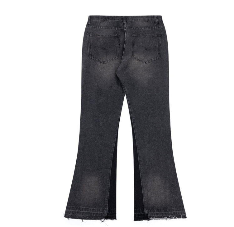 Cashew Flower Patchwork Washed Jeans - Image 1