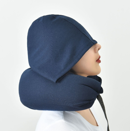 Snow ear memory foam U-shaped pillow - Blue