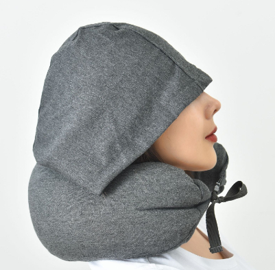 Snow ear memory foam U-shaped pillow - Dark Gray