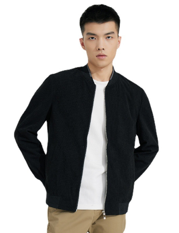 Baseball Collar Solid Knit Cardigan - Front View