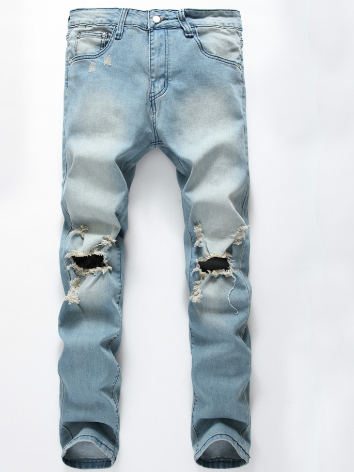 Men's Hole Jeans - Image 2