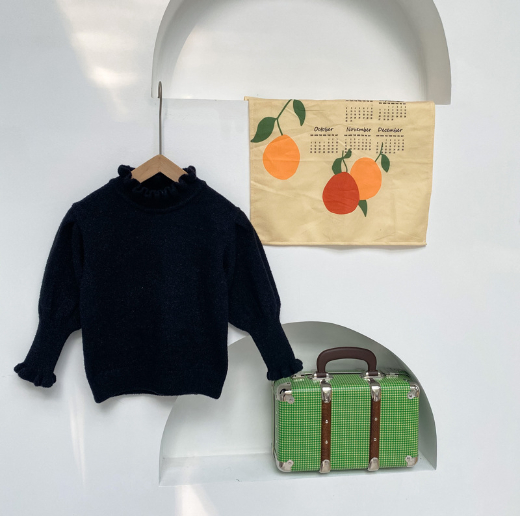 Girls' Fungus Ruffle Collar Sweater Image 3